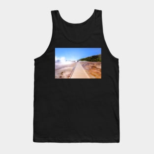 Boardwalk to the Grand Prismatic Yellowstone Wyoming Tank Top